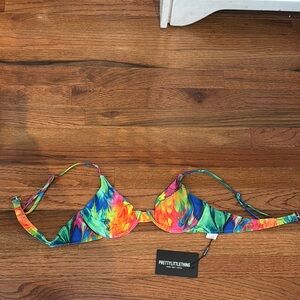 Colorful Tie-Dye Bikini Top